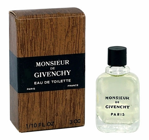 MONSIEUR DE GIVENCHY - EAU DE TOILETTE - BOÎTE FACON BOIS 3 ML - FLACON SERIGRAPHIE NOIRE