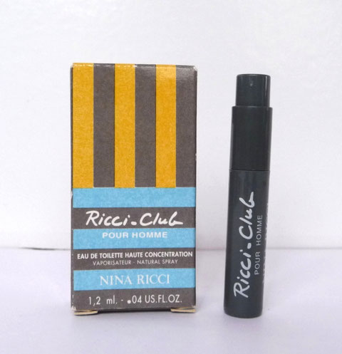 RICCI-CLUB - ECHANTILLON TUBE SPRAY EAU DE TOILETTE HAUTE CONCENTRATION 1,2 ML