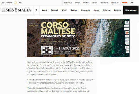 Times of Malta - Aout 2022