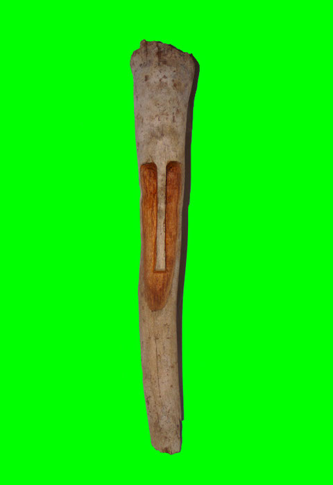 Hauteur : 75cm - Largeur : 12cm - Profondeur : 19cm avec son socle de métal brossé - Collection de l'artiste
