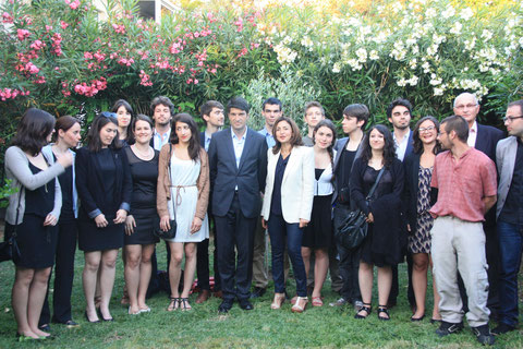 Nicole Guedj et la délégation reçus par s.e Monsieur Patrick Maisonnave, Ambassadeur de France en Israël.