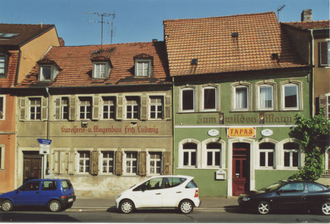 Gasthaus Wilder Mann und Karosseriebau Ludwig (steht nicht mehr)