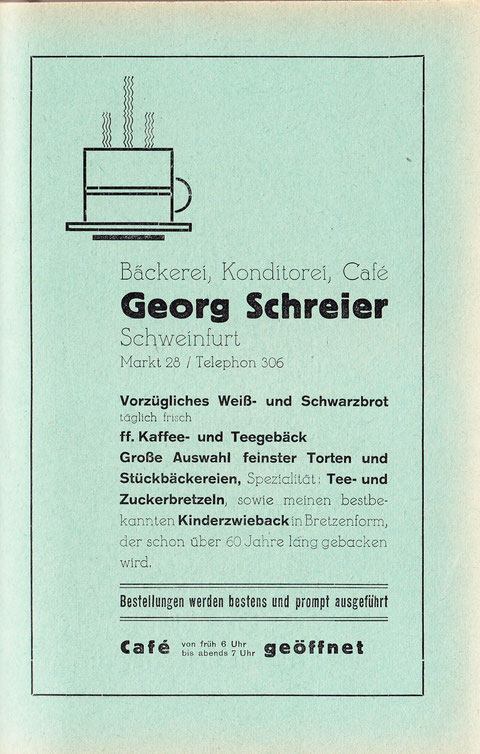 Inserat aus "Hausbuch für die deutsche Familie", das frisch getraute Ehepaare von der Stadt ausgehändigt bekamen (ca. 1930)