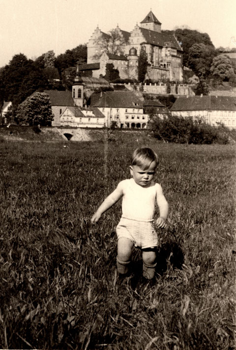 Blick zum Schloß Mainberg 1952