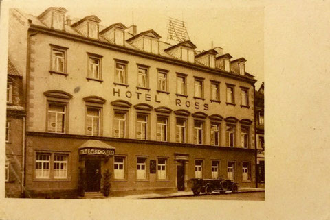 Hotel Ross, Besitzer J. Süß, Vorkriegszeit