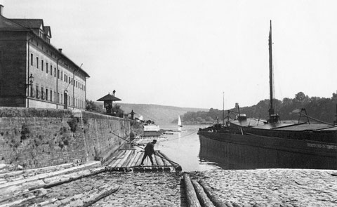 1939 . Flößer am Main - Danke an Holger Meyer