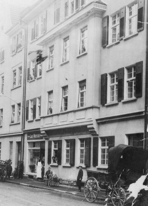 Metzgerei Louis Winterstein, Schrammstraße 11 um 1910 - Danke an Theresia Leuchs, geb. Winterstein