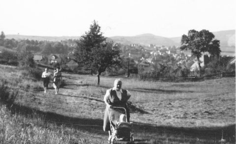 Blick von Hutweide auf Bad Liebenstein 1960/70er von Foto Bodo