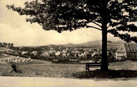 Blick auf Bali 1950er (vom Standort der heutigen Wendeschleife Aschenbergstraße aus aufgenommen) - Repro W.Malek