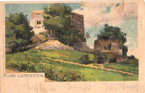 Künstlerpostkarte von M. Bahndorf Selbstverlag Friedrichroda - gelaufen 28.02.1904 