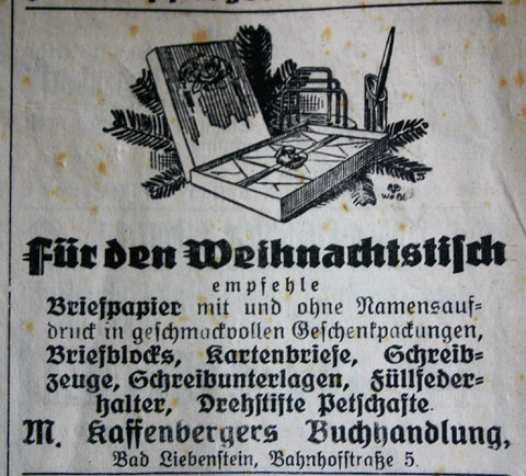 Anzeige im Stammgast vom 23.12.1933