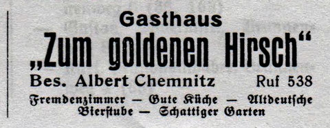 Anzeige von 1938