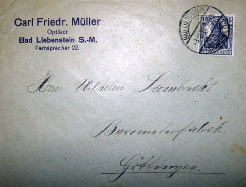Optiker Müller 1918