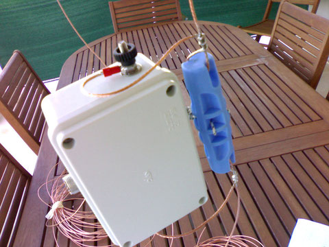 Waterproof box 6:1 trasformer's, and wire antenna in phosphorus bronze
