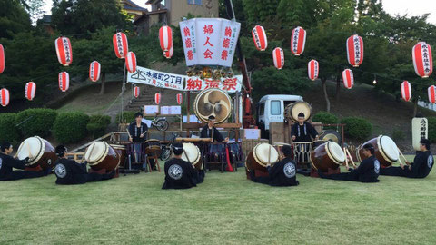 久々の演奏中の写真です!!鯖江市水落町2丁目の納涼祭にて(^▽^)♪