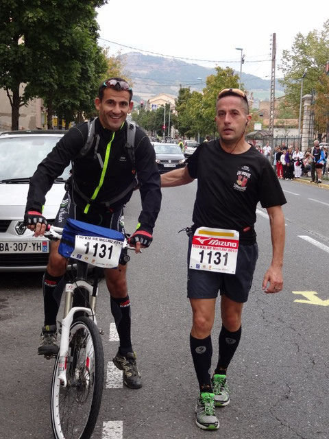 Hervé et Gael, son accompagnateur sur la 2e partie du circuit.