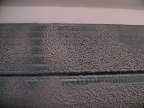 風が出ないエアコンの熱交換器の汚れ