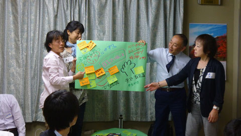 発表風景「困っていることを手で支えて、口で支える。そして、心にゆとりを。」