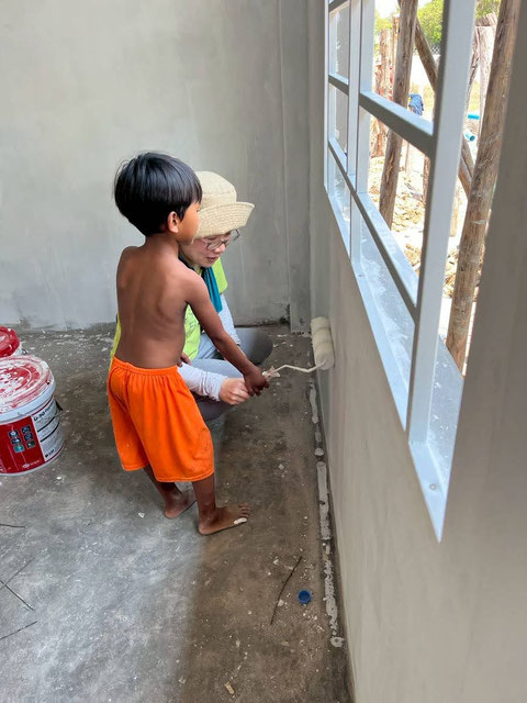working with children of the village