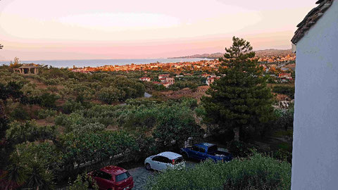 Blick vom Balkon auf Nikiti 