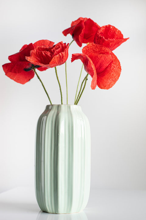 Mohnblumen in einer Vase mit Aquarellfarben malen, Aquarellanleitung, einfache Aquarellanleitung, einfach Blumen malen, Youtube Anleitung Mohnblumen mit Wasserfarben