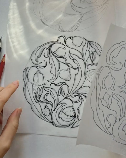 Aquarell malen lernen, Abpausvorlage, Frühlingsbild malen, malen lernen, wie malt man mit Aquarellfarben, Blumen malen, Illustration beauftragen, Musterdesign Berlin, surfacepatterndesign, Schneeglöckchen malen