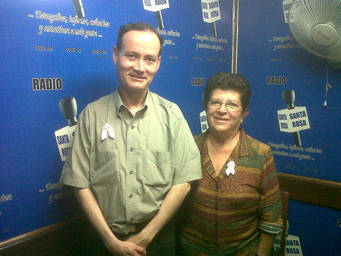 Con Ernesto Jara en Radio Santa Rosa
