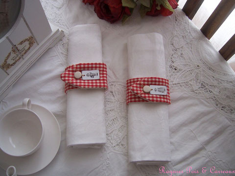 Duo ronds de serviette pour une table Campagne Chic -16euros (frais de port compris)- réf: Rser0304161
