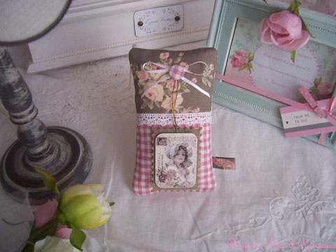 *** collection printemps *** coussin déco/plaque de porte lavande " carte postale so shabby -cpl0322181-