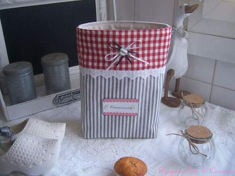 Grande Corbeille/Panière Shabby Patine et Campagne " Viennoiseries " - 23euros (frais de port compris)- réf: VP0419171