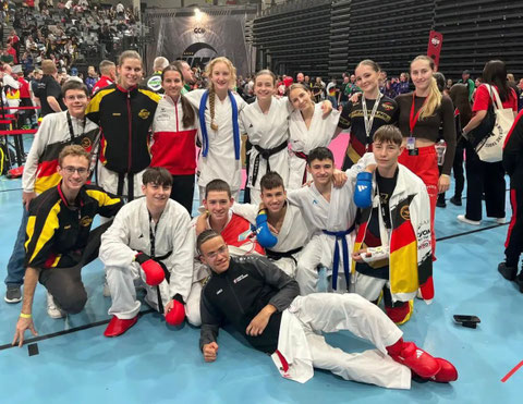 Weltmeister Teilnehmer in Trier, Karate Team Hegau und Karate Team Bodensee. 