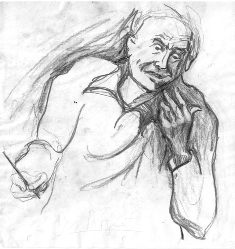 Der Dirigent, Zeichnung, 1999