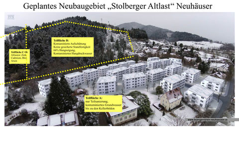 Visualisierung des geplanten Neubaugebietes Stolberg Altlast Neuhäuser, Dr. Eizelle