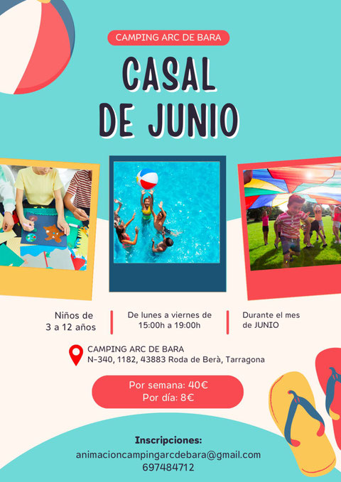 Niños participando en actividades del casal de verano en Roda de Berà