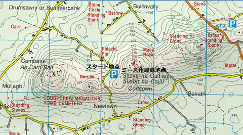 ミーズ州最高峰 - Slieve na Calliagh 276m    [ケルズ、世界遺産ニューグレンジ、スレイン城、ボイン川 etc]