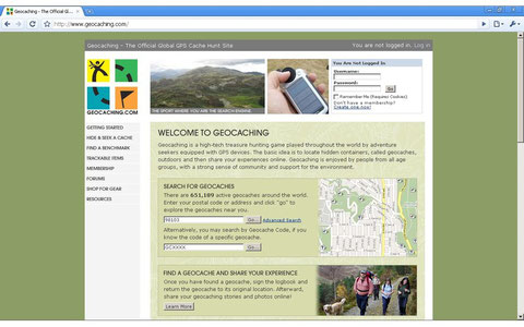 Startseite geocaching.com