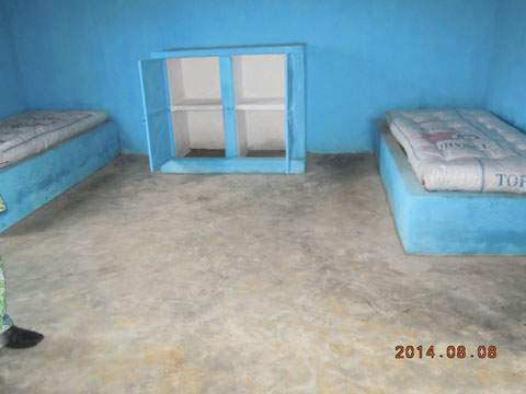 Une des chambres aménagée