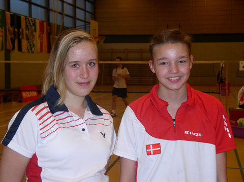 Vor der Siegerehrung: Laura Dammann (GER) und Nanna Christiansen (DEN)
