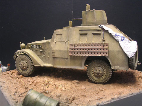 Hier sieht man den neuen Panzeraufbau auf den vornmals M2 Scout Cars.