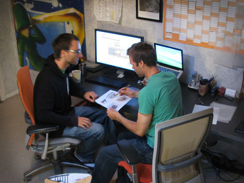 Patrick working his CAD wizzardry.