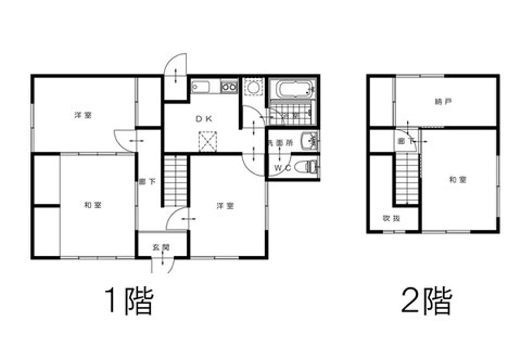 総社市三輪の中古住宅　間取り