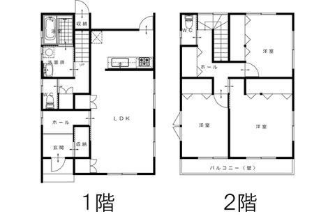 総社市三輪の中古住宅　間取り