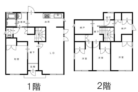 総社市三輪の中古住宅　間取り