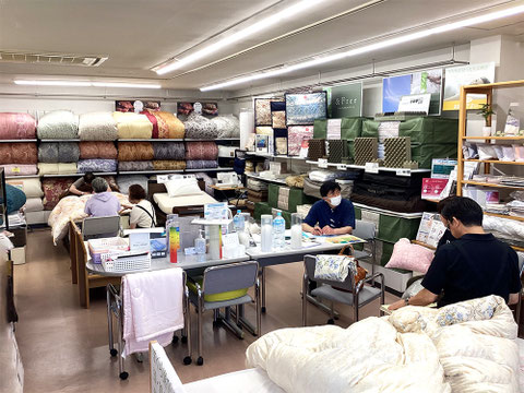 おふとんの診断中写真