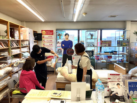 おふとんの診断中写真