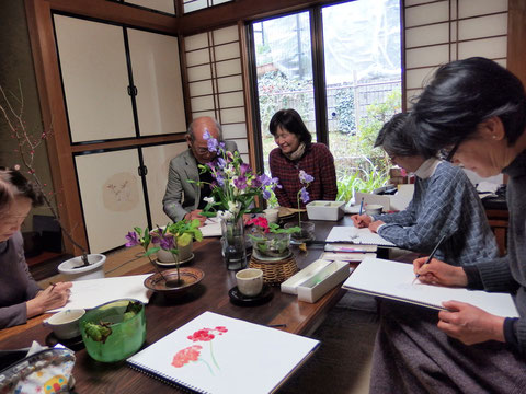 鎌倉彫青山工房　水彩画教室