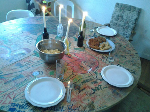 Kartoffelsalat, Backfisch, Mozarella-Sticks...