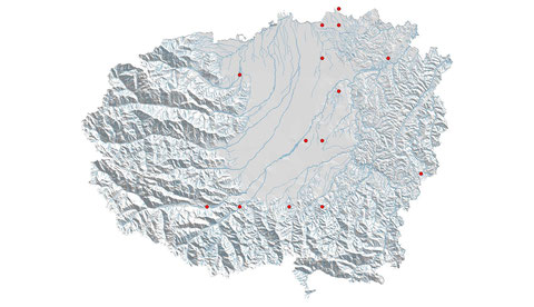 Leste verdoyant - Lestes virens - répartition à 2013  (maille 5x5 km)
