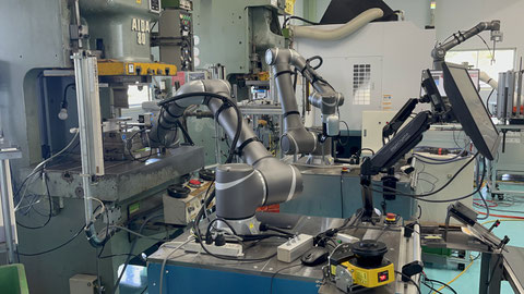 協働ロボット プレス金型 工程の自動化 有川製作所様
