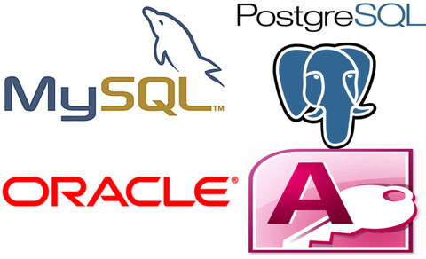 MySQL, ORACLE, PostgreSQL, MS Access